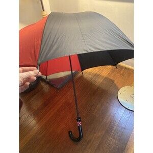Vintage Aramis Large Cruella 2 Tone Umbrella w/red & Black Dice Handle Casino